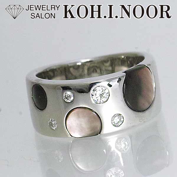 人気新品 シェル 0.13ct ダイヤモンド タサキ 18金ホワイトゴールド 水玉 TASAKI 12号 リング K18WG 指輪