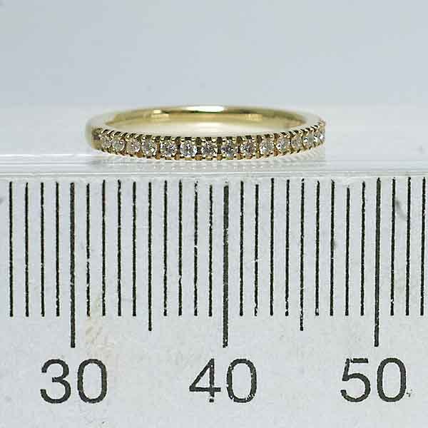ベルシオラ ダイヤモンド 0.10ct 18金イエローゴールド K18YG リング 3号 メーカー箱 ピンキーリング_画像5