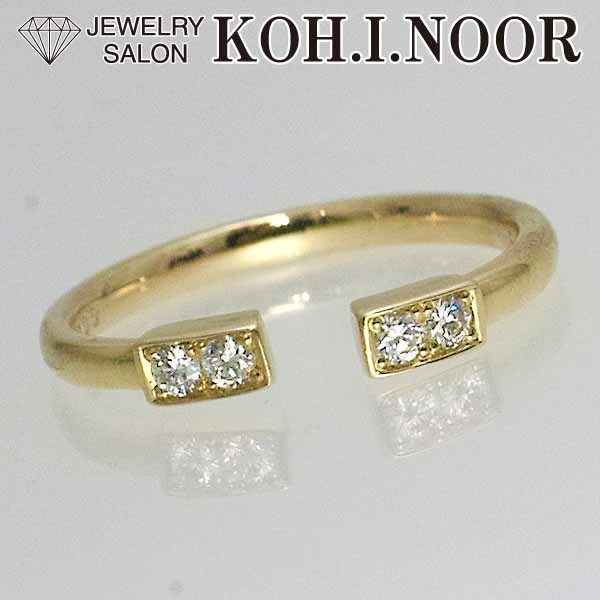 海外から輸入 0.07ct ダイヤモンド スタージュエリー 18金イエローゴールド 5.5号 リング K18YG 指輪