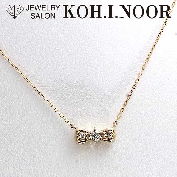 【楽ギフ_のし宛書】 ヴァンドーム ダイヤモンド 0.06ct 18金ピンクゴールド K18PG ネックレス リボン VENDOME プチネックレス ネックレス、ペンダント、チョーカー
