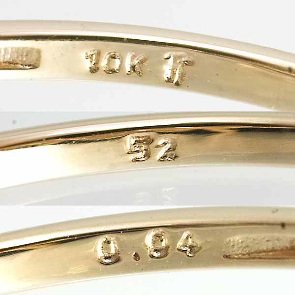  Folli Follie бриллиант 0.04ct 10 золотой розовое золото K10PG кольцо 12 номер лента Folli Follie