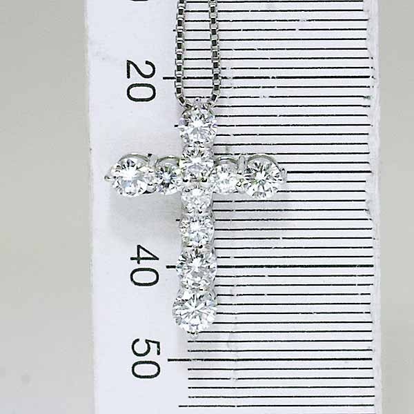 ダイヤモンド 2.02ct プラチナ Pt850 PT900 ペンダント ネックレス クロス 十字架_画像7