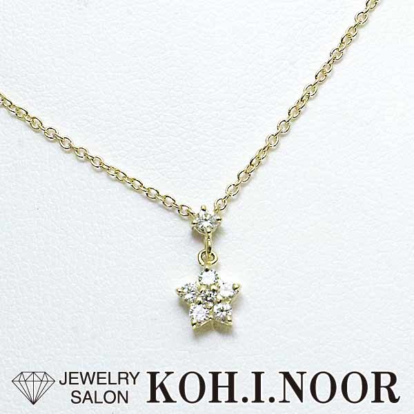 【楽天スーパーセール】 ヴァンドーム ダイヤモンド 0.14ct 18金イエローゴールド K18YG ネックレス 花 フラワー VENDOME プチネックレス ネックレス、ペンダント、チョーカー