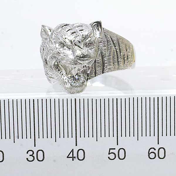 ダイヤモンド 0.19ct 0.06ct プラチナ Pt900 リング 21号 虎 トラ タイガー_画像7