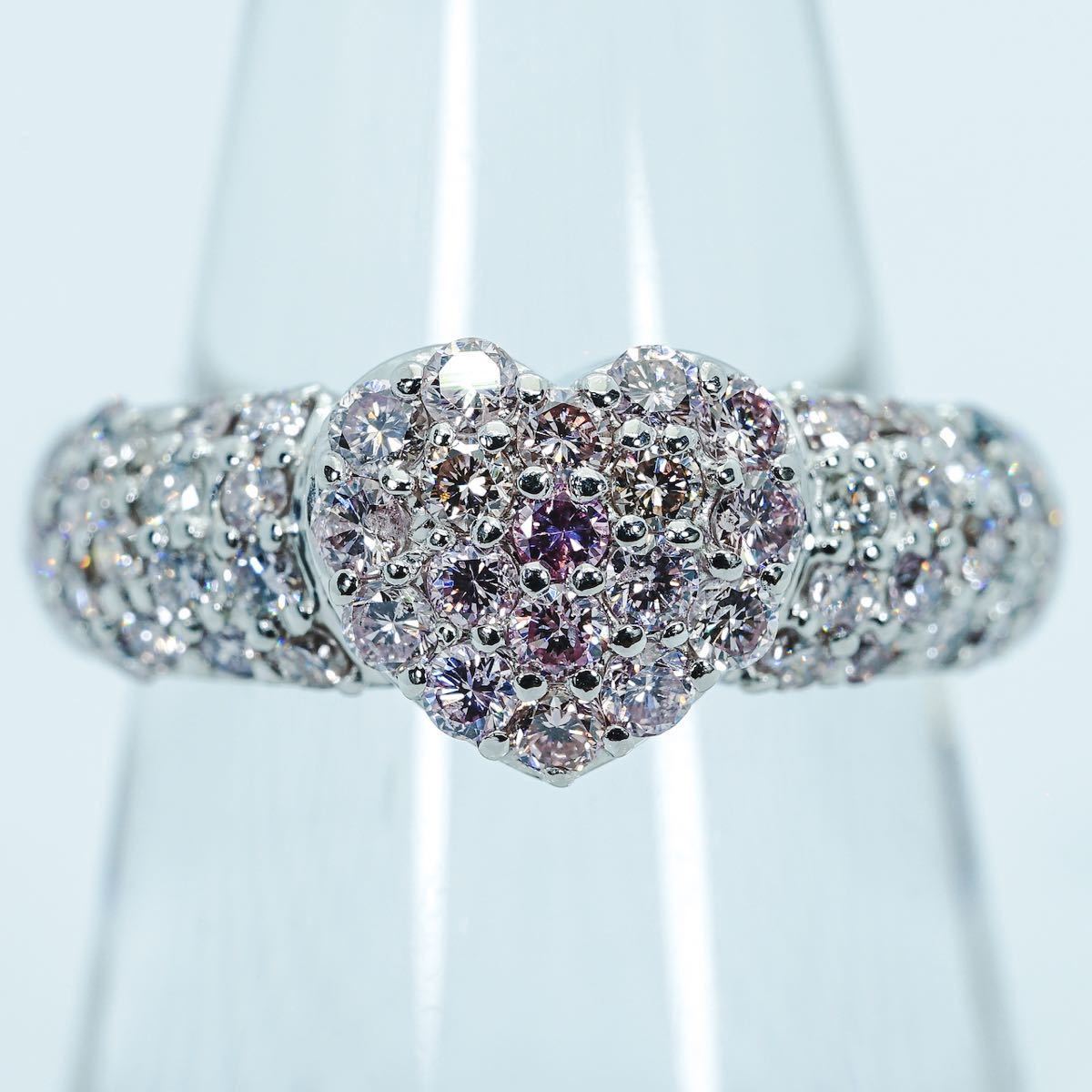 *1 иен старт! очень редкий дизайн [0.92ct]PT900 7.0g #10 платина раунд brilliant женский бриллиантовое кольцо Diamond Ring