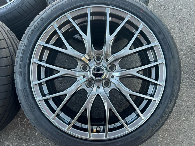 新品タイヤ付 美品 エクシーダーE05 18インチ 7.5J+48 215/45R18 新型 90 ノア ヴォクシー RP6~8 ステップワゴン アクセラ マツダ3 セレナ_画像2