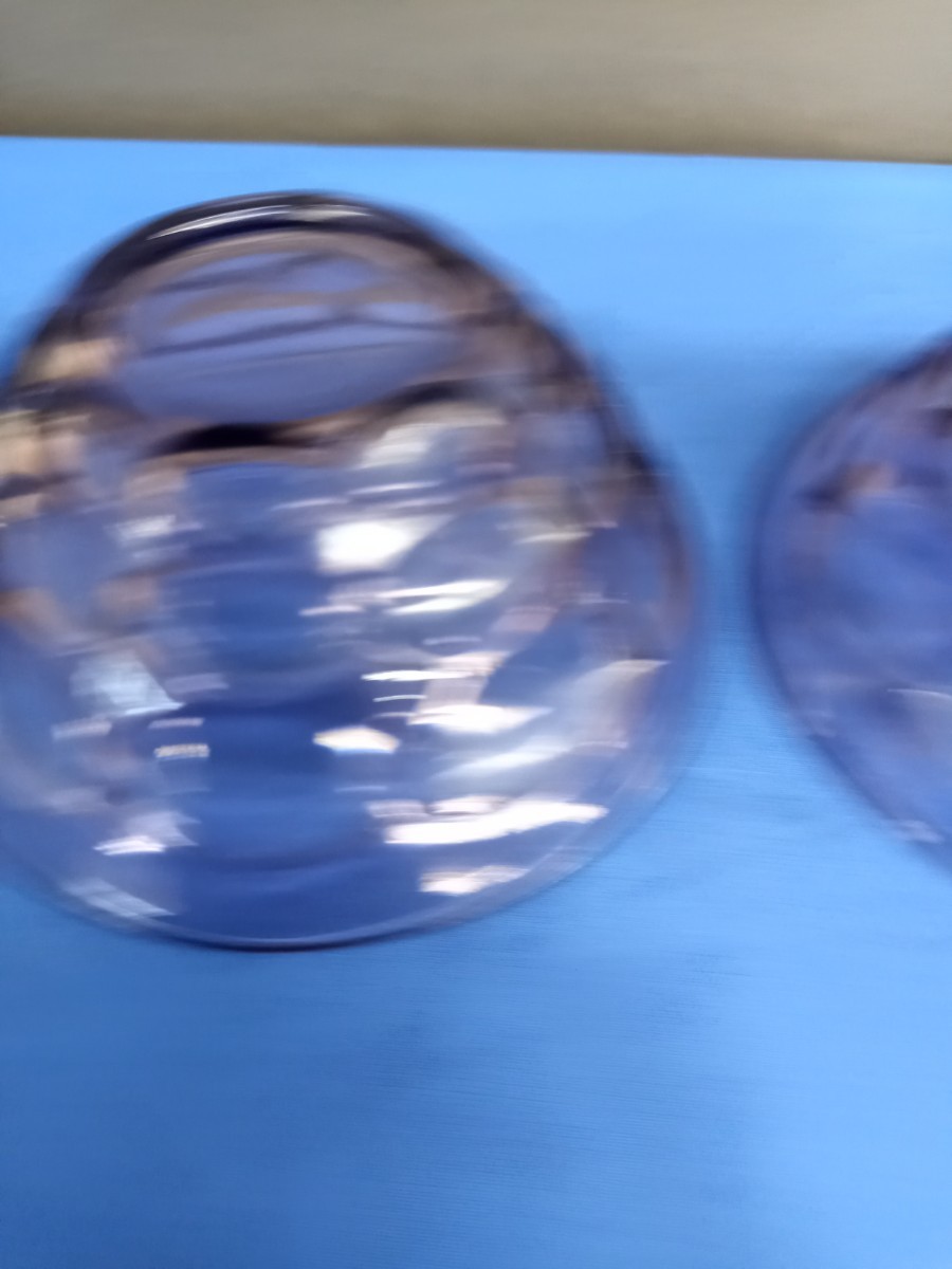 昭和レト紫 ガラス 小鉢 2個 パープル雑貨 食器_画像5