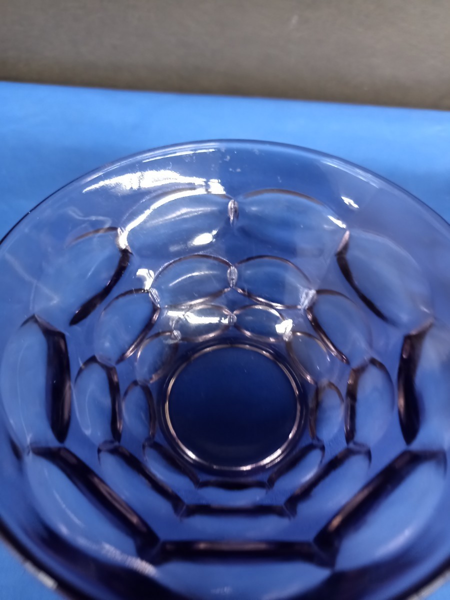 昭和レト紫 ガラス 小鉢 2個 パープル雑貨 食器_画像4