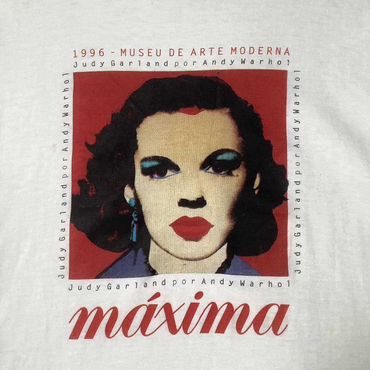 激レア! 1996 Andy Warhol オズの魔法使い 女優 Judy Garland ヴィンテージ Tシャツ シングルステッチ 美術館 アート 映画_画像2