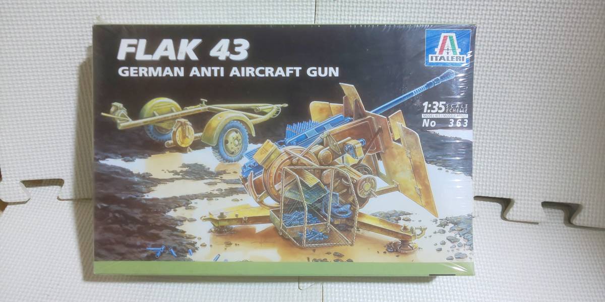 イタレリ　1/35　FLAK43　GERMAN　ANTI　AIRCRAFT　GUN　新品未開封　　　　　　　　　　　　　　　　　　　　バンダイ　機動戦士ガンダム_画像1