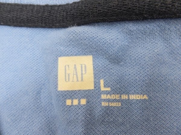 GAP Gap lady's no sleeve thin polo-shirt L light blue 