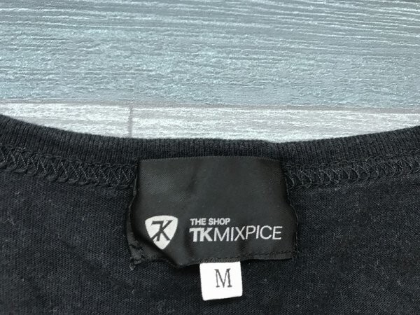 TK MIXPICE タケオキクチ メンズ 転写プリント 長袖Tシャツ ロンT M 黒_画像2