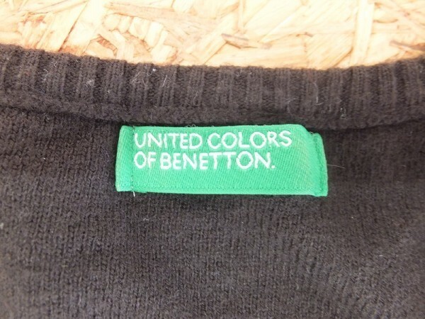 UNITED COLORS OF BENETTON ベネトン レディース リブ ラグラン ニットソー 焦げ茶_画像2