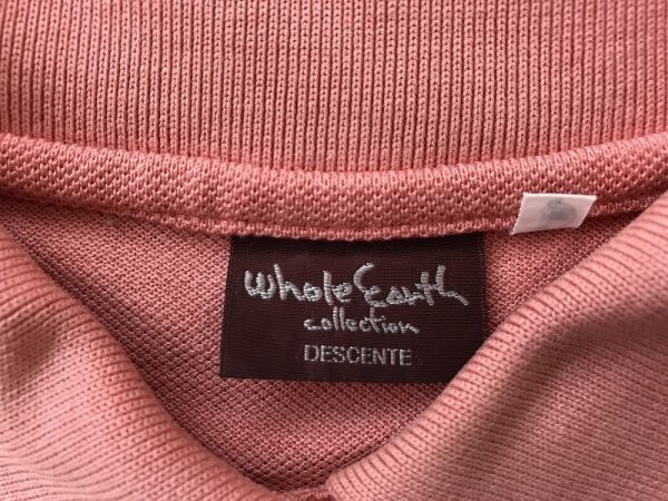 DESCENTE デサント WHOLE EARTH レディース ロゴ刺繍 半袖ポロシャツ L(158-168) ピンクの画像2