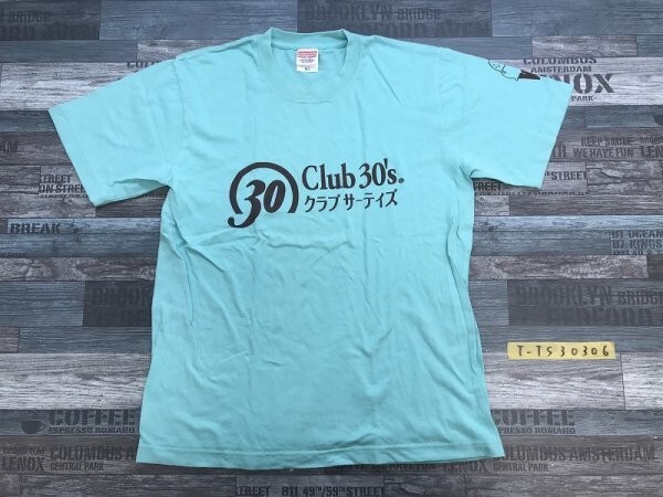 CLUB 30’S クラブサーティズ メンズ ロゴプリント 半袖Tシャツ M ミントグリーン_画像1