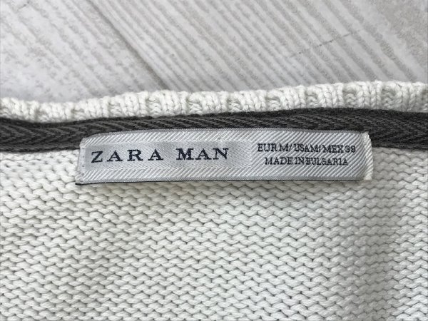 ZARA MAN ザラマン メンズ 肩ボタン ニットセーター M オフホワイト_画像2