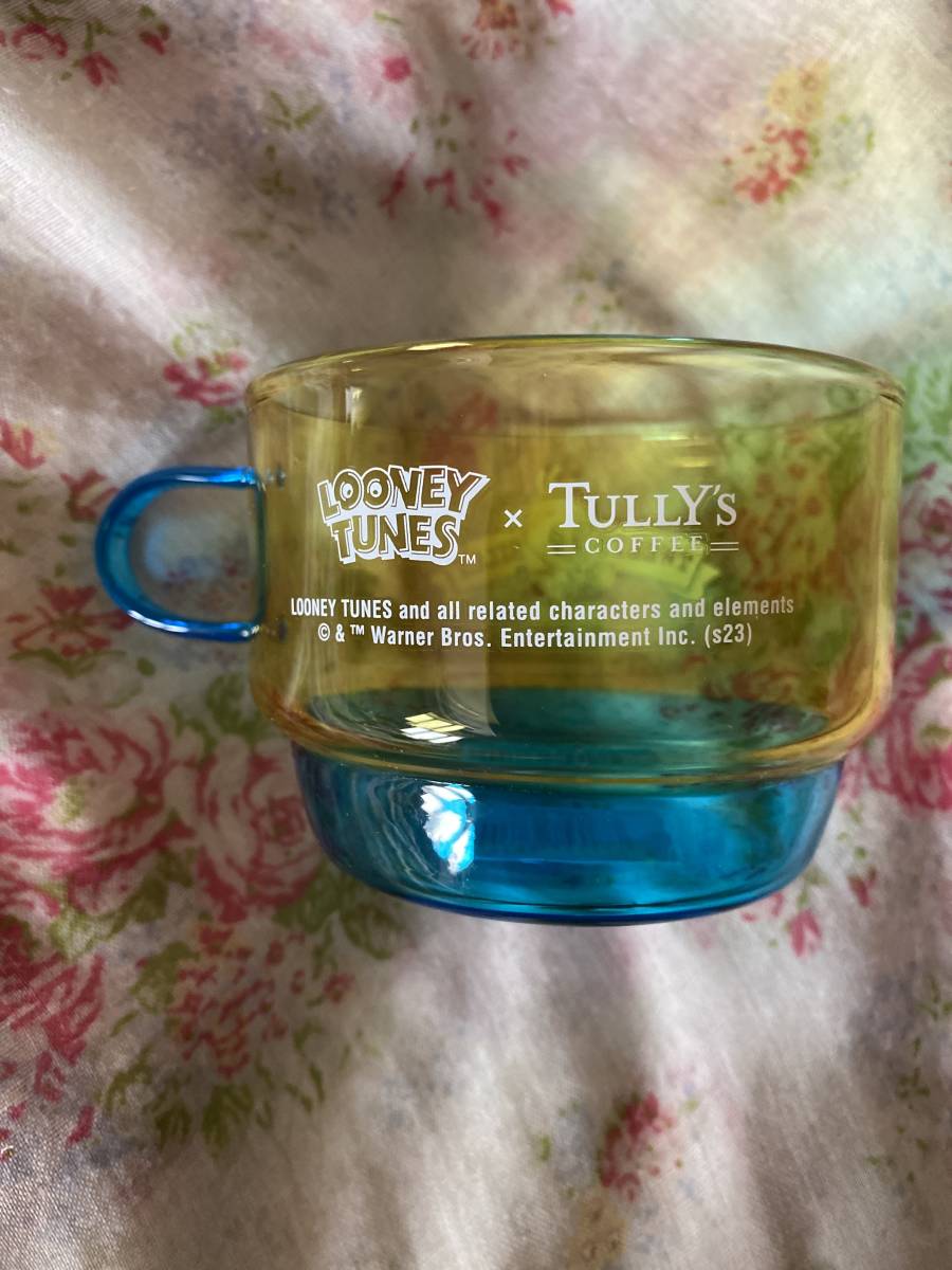 タリーズコーヒー　TULLY‘S COFFEE LOONEY TURNS ルーニーチューンズ　トゥイーティー　Tweety 耐熱グラスマグ_画像2