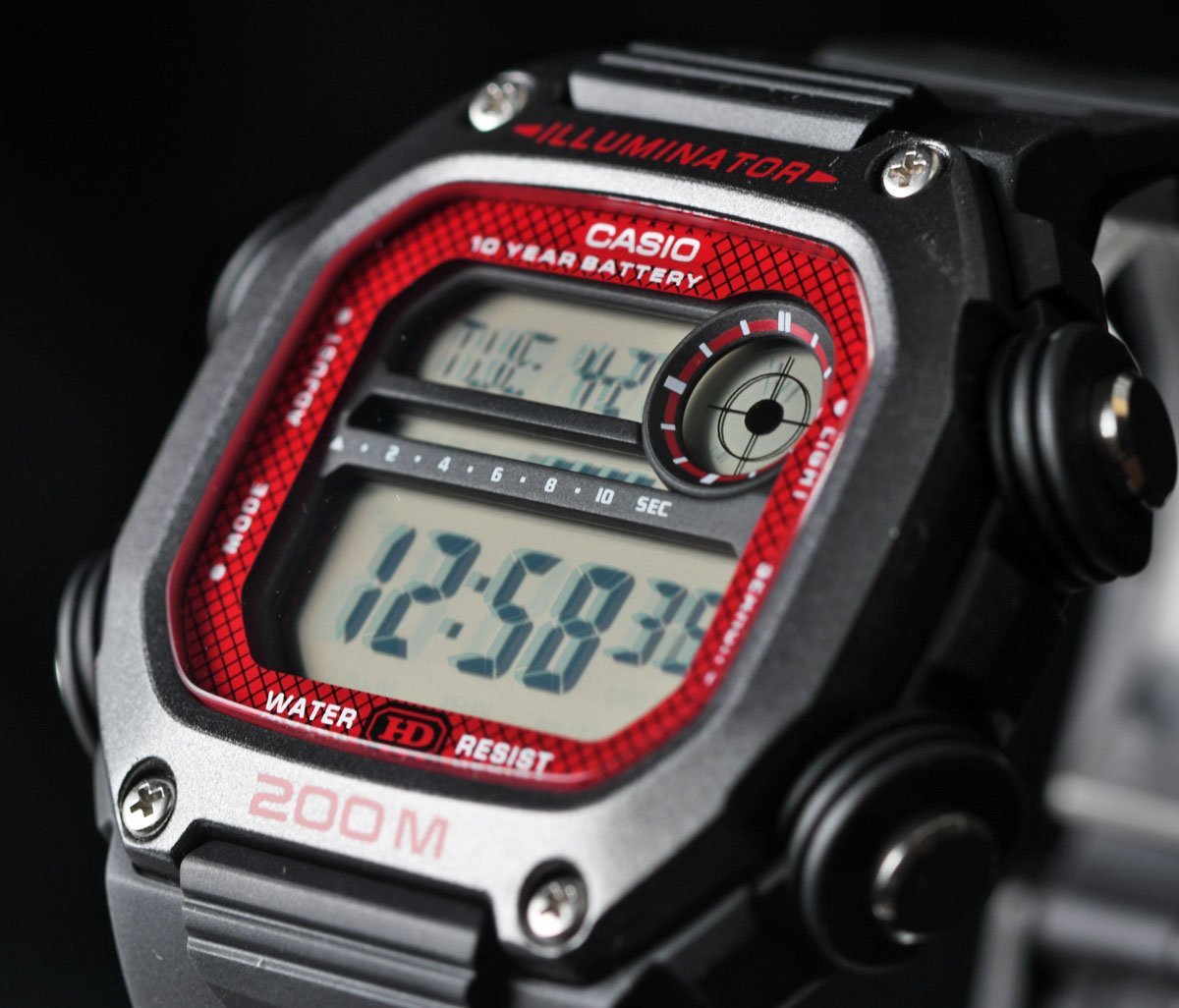 新品 逆輸入カシオ 最新作 10年電池搭載 200m防水 ワールドタイム＆クロノグラフ＆アラーム腕時計 新品 CASIO メンズ 日本未発売 ブラック_画像5