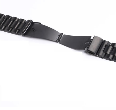 スマートウォッチ　20mm バンド ベルト ブラック　黒　時計ベルト　メタルブレス　腕時計　軽量　ステンレス　金属　メタル　蒸れない_画像4