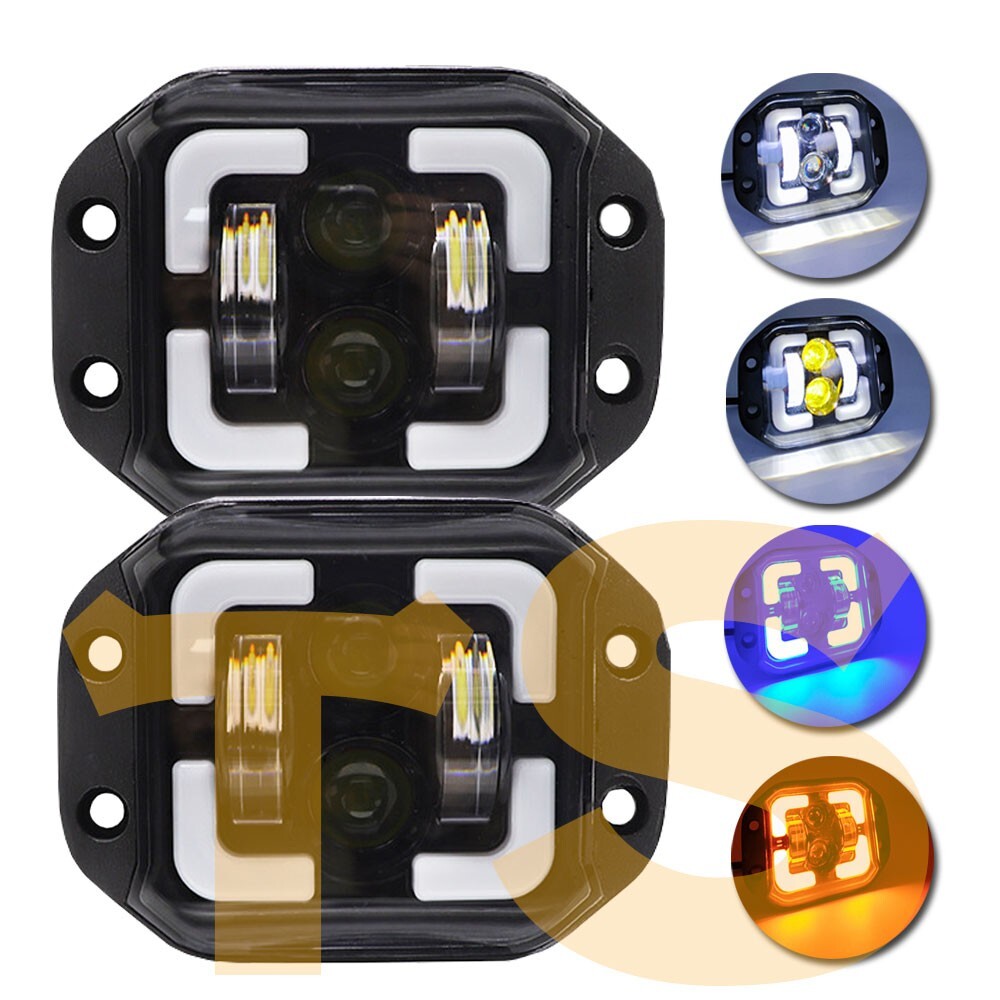  free shipping * working light white / yellow / blue / red H4 HI/Lo Jeep Jimny 2 piece 60W 4 -inch LED foglamp . included type working light 