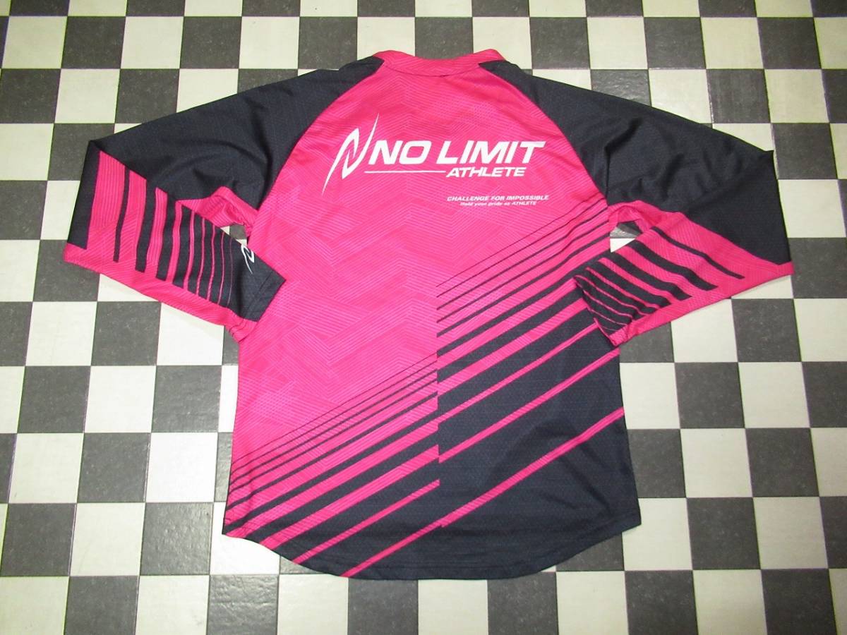 ★ニシ/NISHI良品　S　グラフィックライトロングスリーブ シャツ NO LIMIT ATHLETE　ピンク_画像2