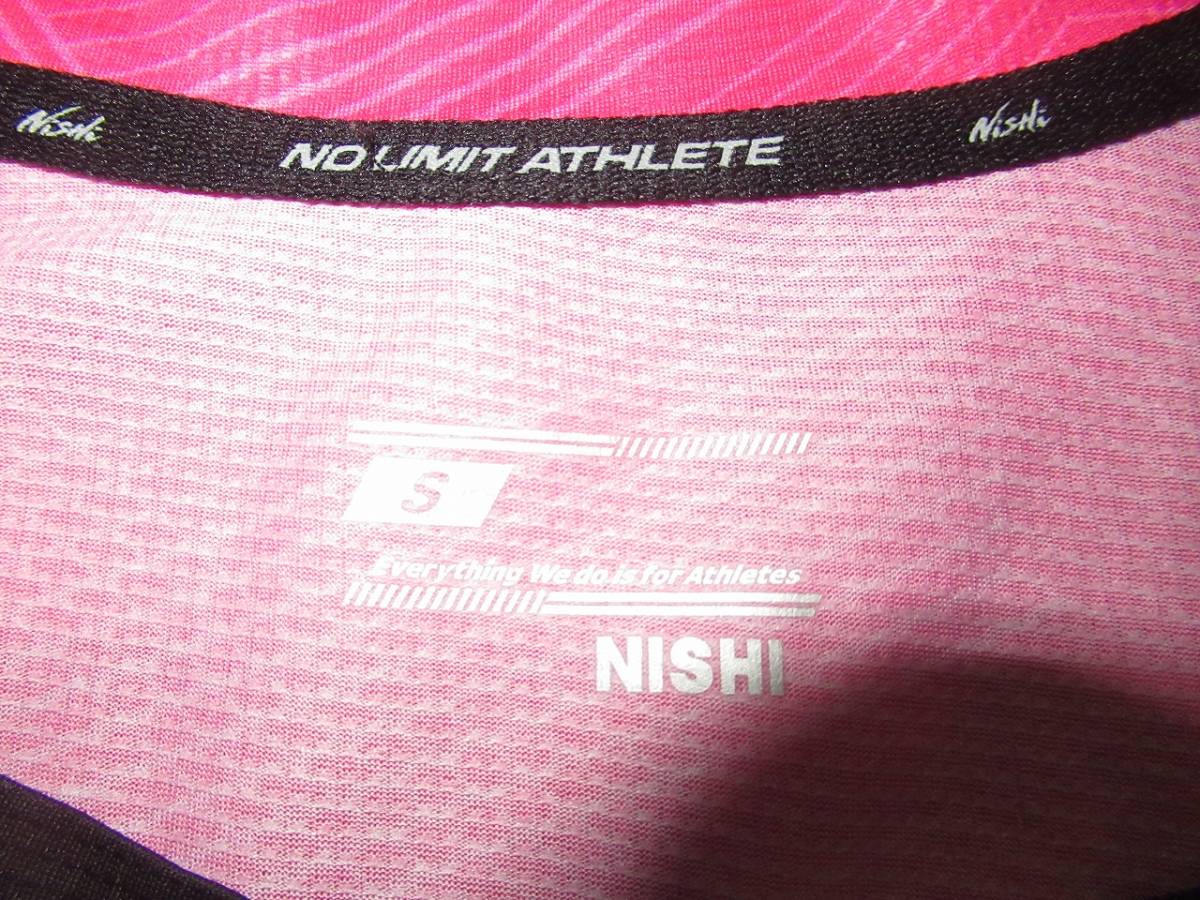 ★ニシ/NISHI良品　S　グラフィックライトロングスリーブ シャツ NO LIMIT ATHLETE　ピンク_画像6