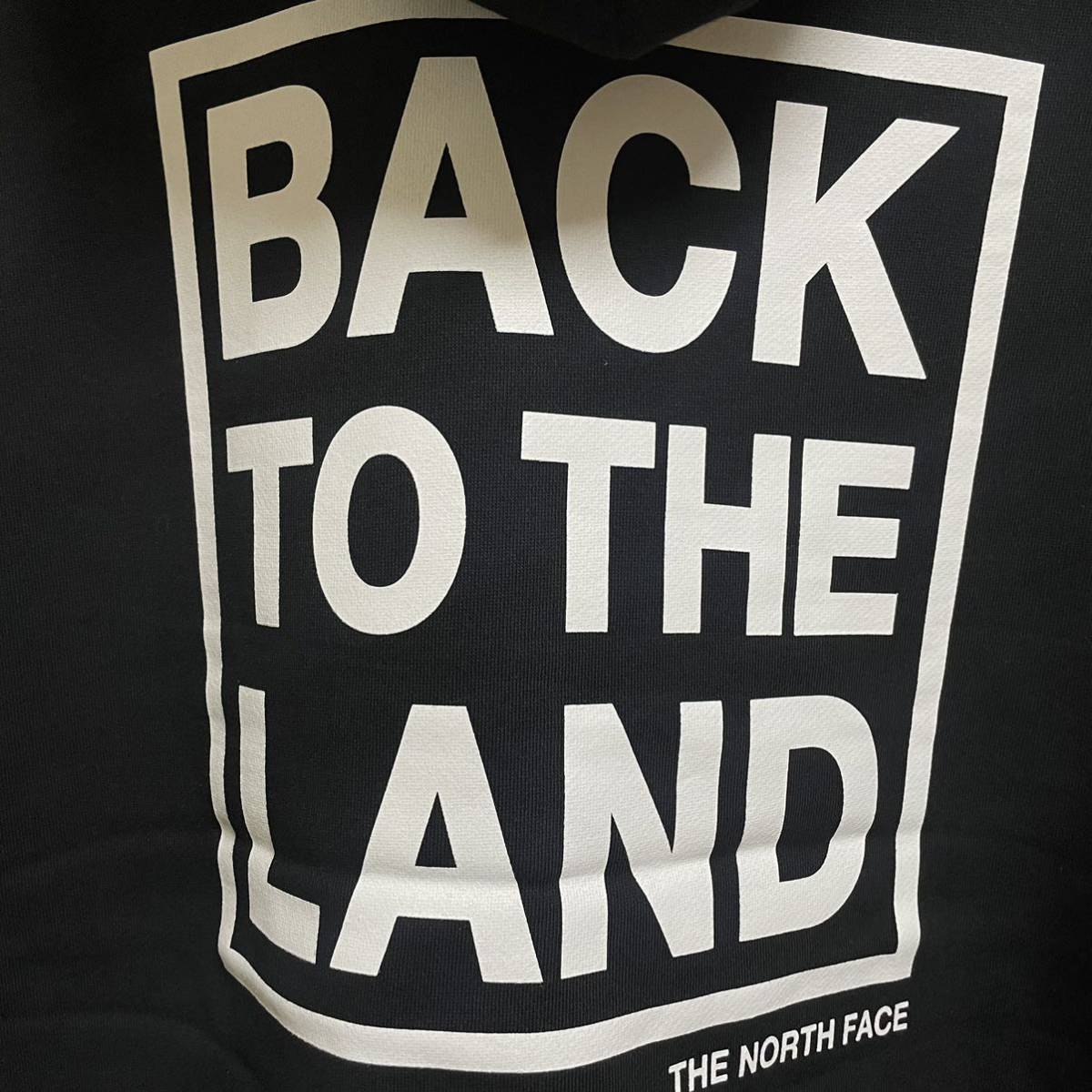 ノースフェイス 恵比寿限定 フーディ【Back To The Land Hoodie】ブラック【XLサイズ】直営店限定 パーカー スタンダード【新品未着用】