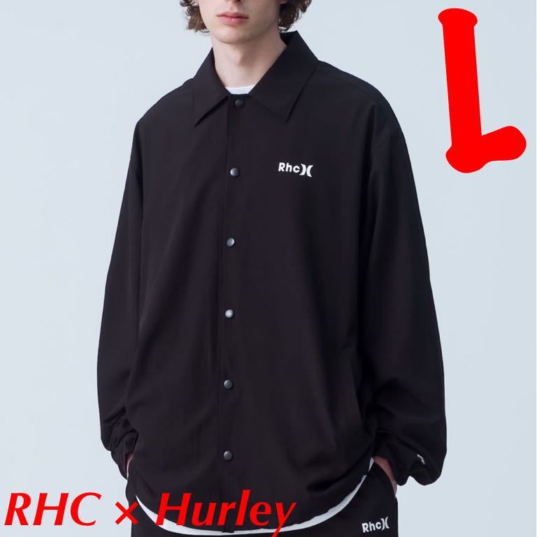 RHC × Hurley Phantom Coach Jacket【L】RHC × ハーレー ファントムコーチジャケット【ブラック】ロンハーマン RHC別注 コラボ【新品】