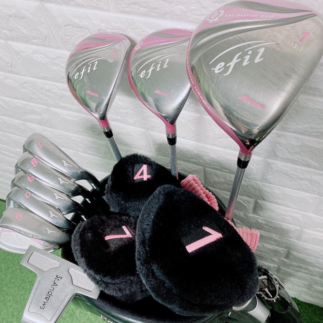 レディース ゴルフクラブセット MIZUNO ミズノ 9本 efil 女性 右 レディース ゴルフクラブセット MIZUNO ミズノ 9本 efil 女性 右
