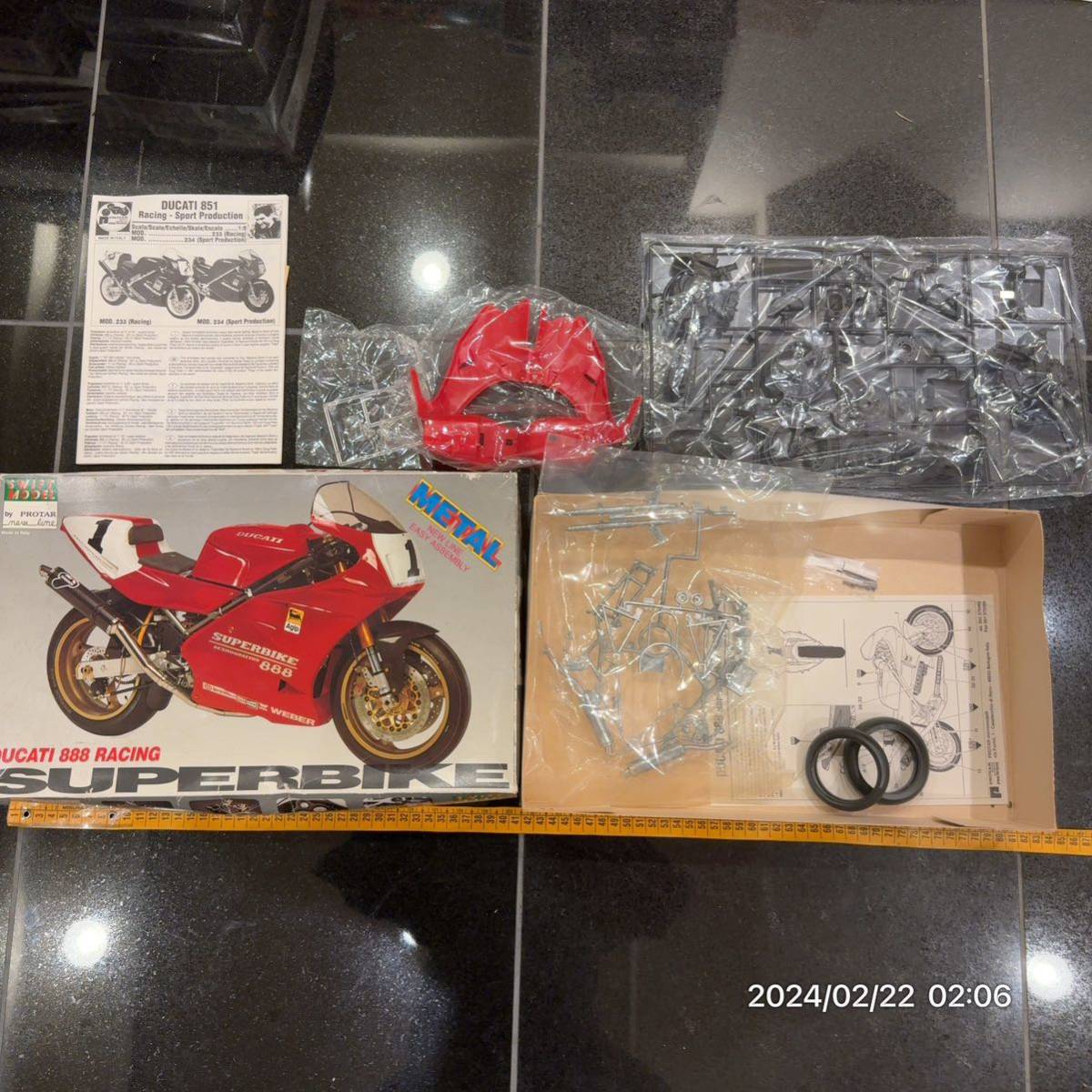 1000円〜　未組立 PROTAR プロター　1/9 DUCATI ドゥカティ　888 METAL メタル　スーパーバイク　イタリア製　プラモデル _画像1