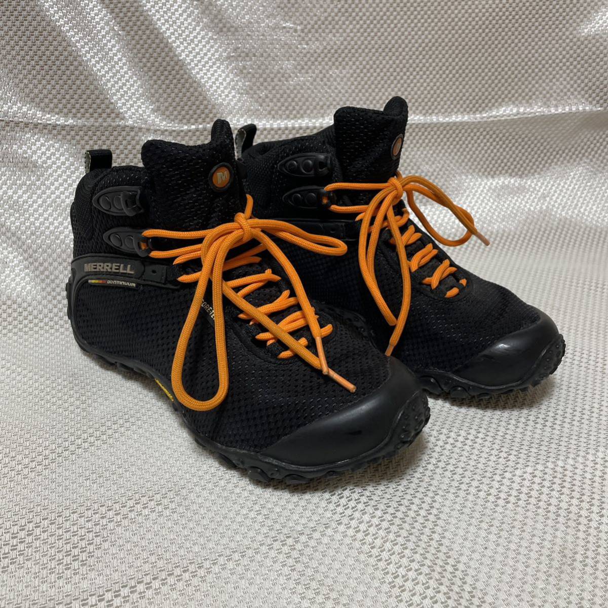 【美品】MERRELL メレル カメレオンII MID GORE-TEX トレッキングシューズ☆レディース 22.5(US5.5)☆防水 ゴアテックス☆ハイキング 登山