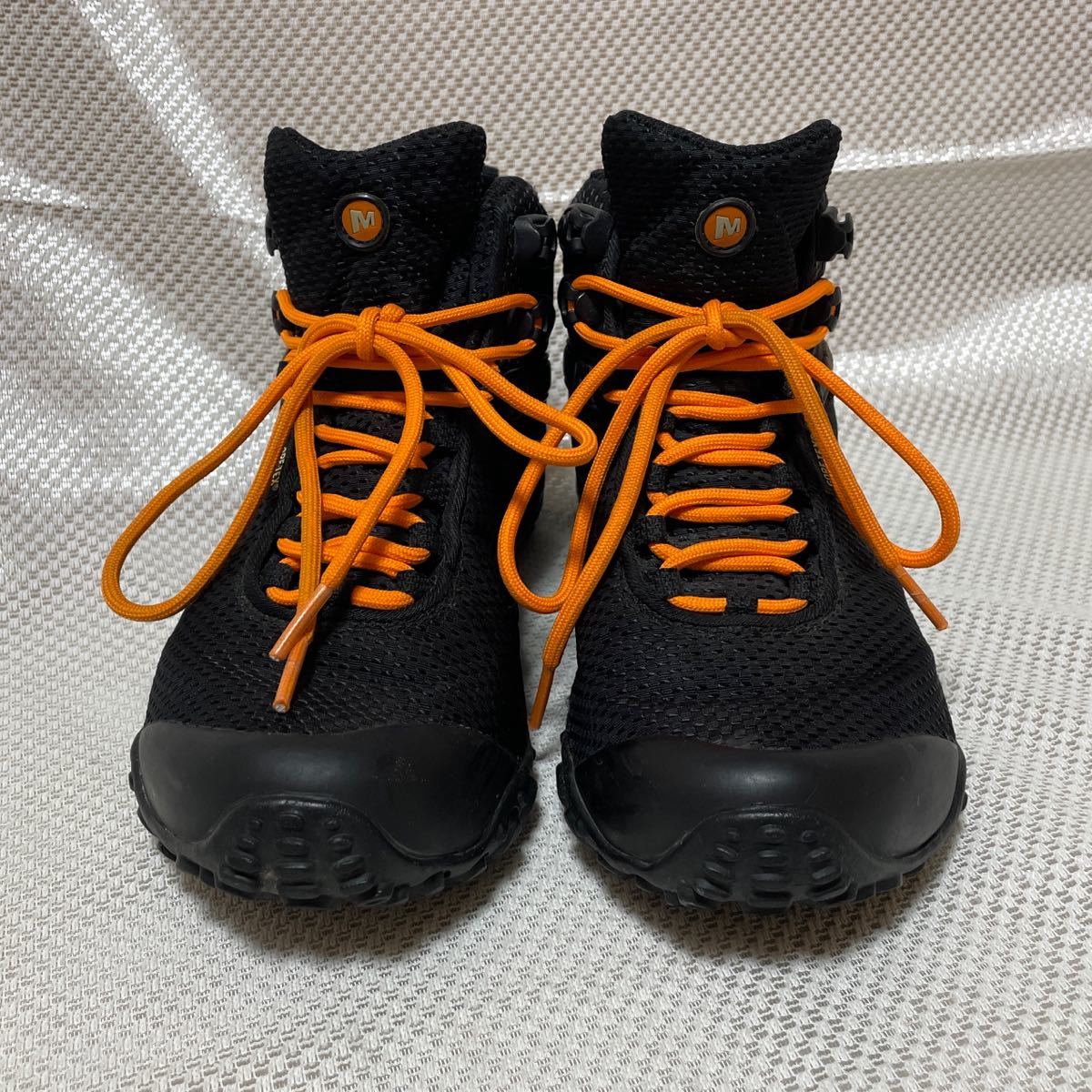 【美品】MERRELL メレル カメレオンII MID GORE-TEX トレッキングシューズ☆レディース 22.5(US5.5)☆防水 ゴアテックス☆ハイキング 登山