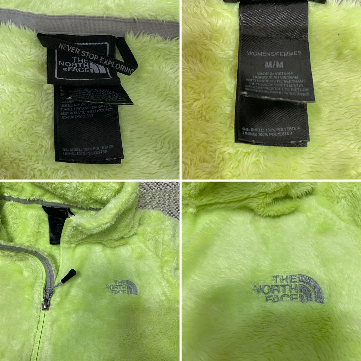 【美品】THE NORTH FACE ☆ノースフェイス フリースジャケット☆レディース M (US) 日本だとL〜XL☆パタゴニアR2とR3の間位の暖かさ