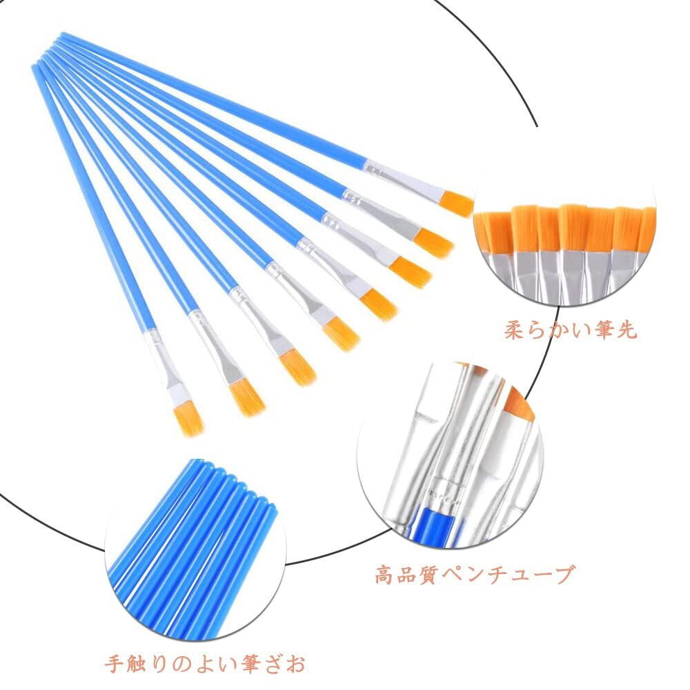 [ new arrivals commodity ] writing brush figure watercolor painting oil painting painting plastic model ( flat writing brush ) watercolor writing brush painting materials writing brush 100 pcs set paintbrush flat writing brush YFFSFDC