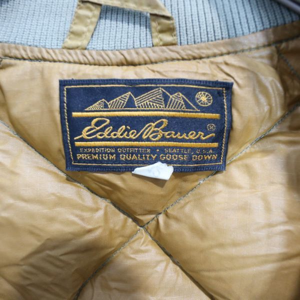 SALE///// 70年代 Eddie Bauer エディーバウアー ダウンジャケット アウトドア キャンプ ウィンターウェア ダークベージュ (42) M0027_画像9