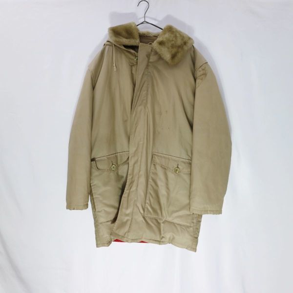 SALE///// 60年代 カナダ製 Abercrombie＆Fitch アバクロ ダウンジャケット ファー付き ベージュ (40) L3441