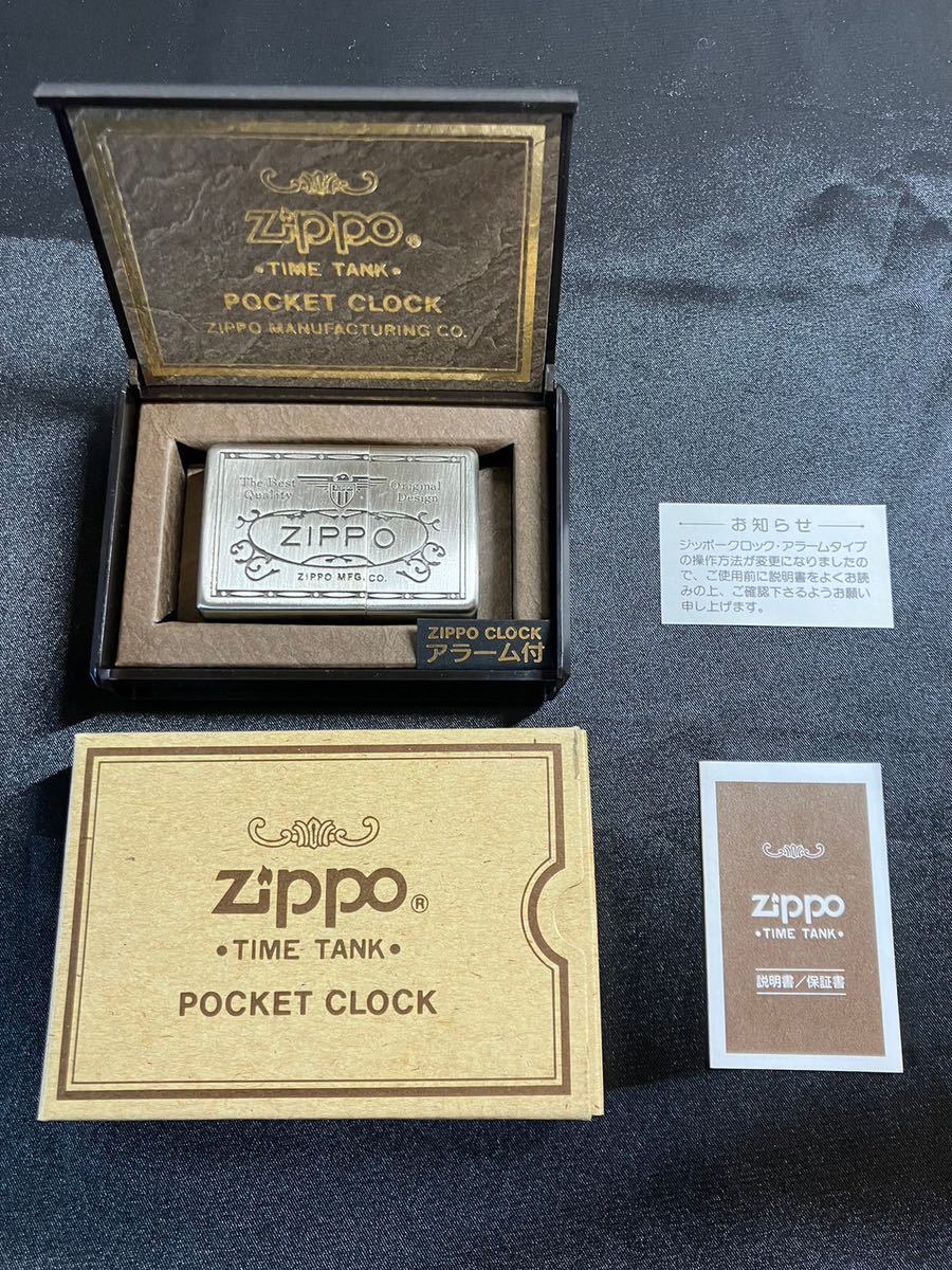 C/1403 美品 ZIPPO POCKET CLOCK 時計 TT-208 TIME TANK_画像2