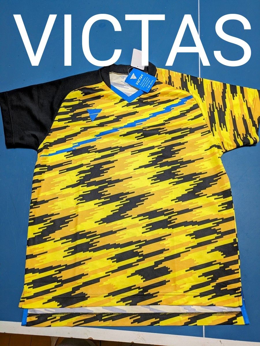 ヴィクタス (VICTAS) ゲームシャツ 男女兼用 公式試合着用可 イエロー 卓球ユニフォーム　サイズＭ　新品、未使用　jtta