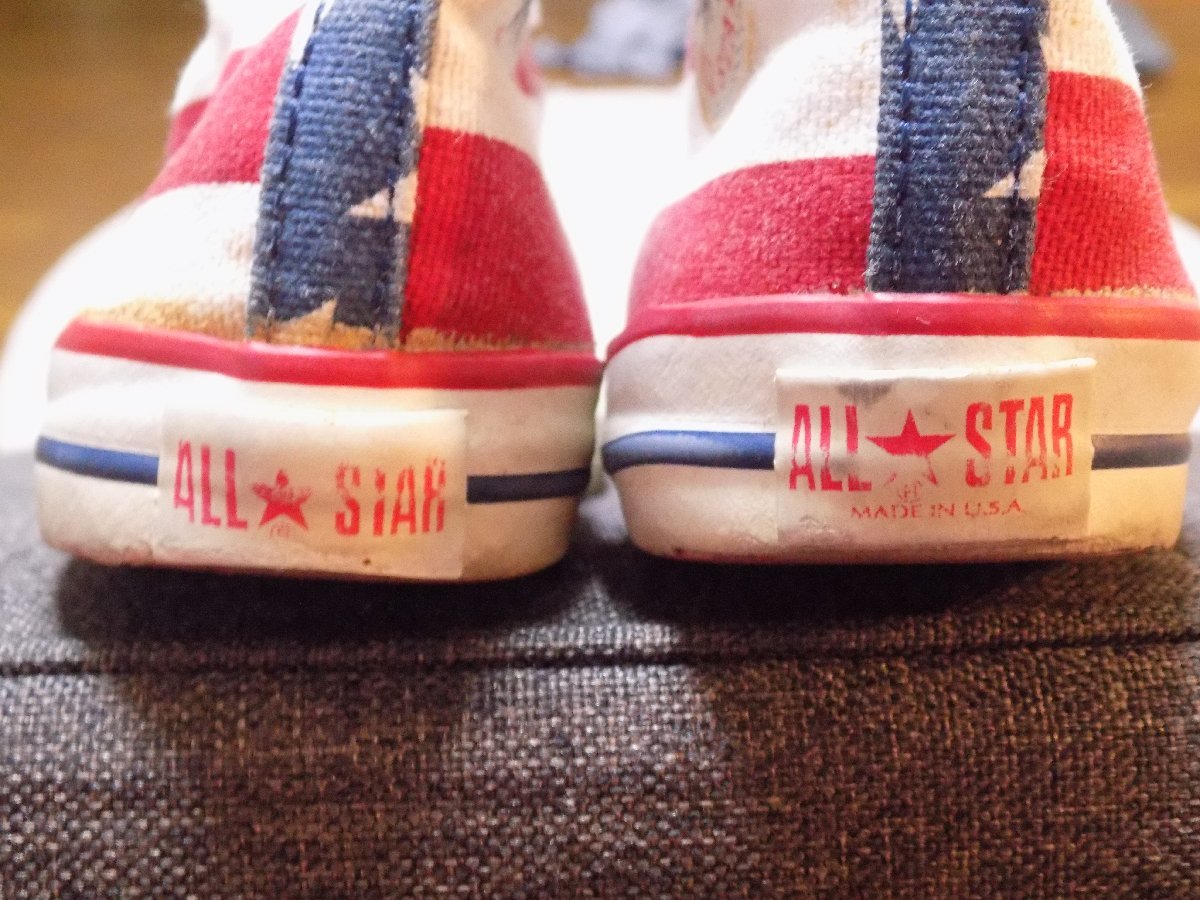 80s 80'S オリジナル コンバース CONVERSE キッズ ALL STAR 星条旗柄 16cm オールスター チャックテイラー USA製 ビンテージ アメリカ_画像10