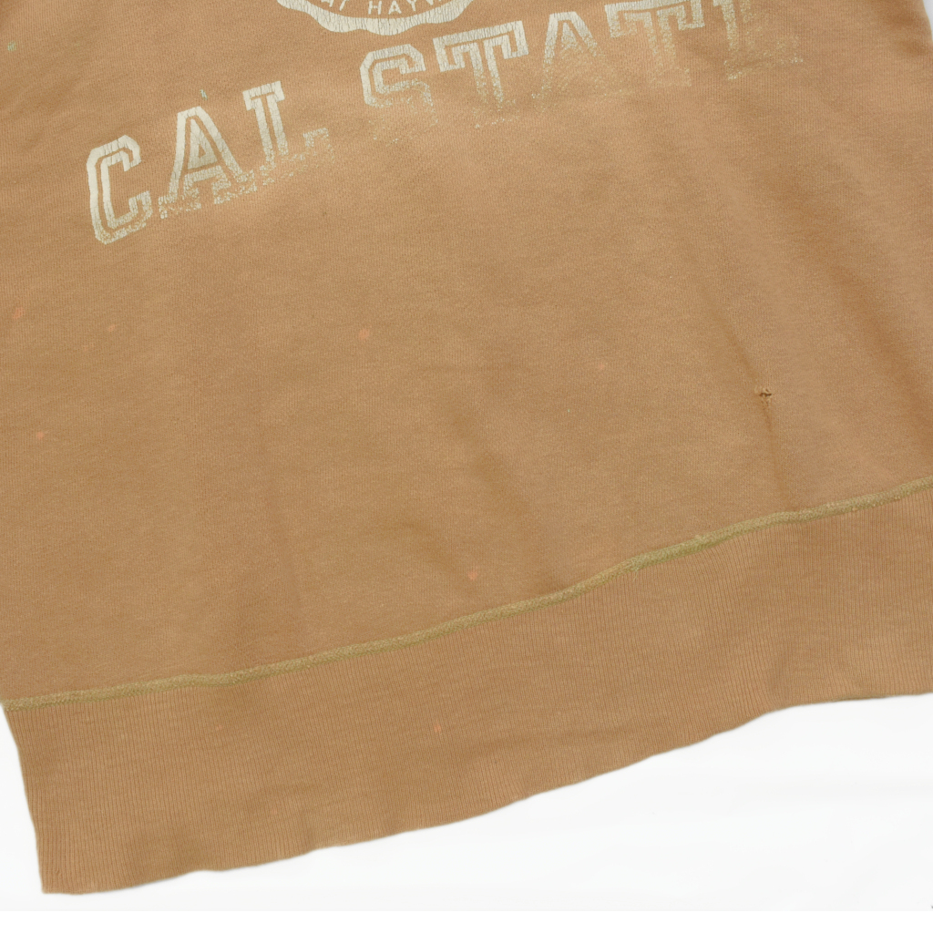 50s usa vintage ラグラン スウェット シャツ カレッジ CAL STATE リブ長 雰囲気◎ 色◎ size.M位 ヴィンテージ 30s 40s 60s_画像3