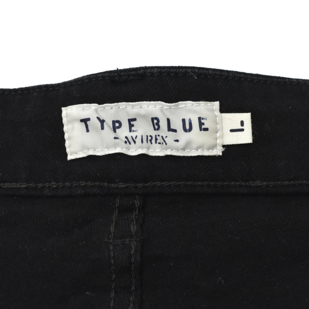 良品 AVIREX アヴィレックス TYPE BLUE MA-1 ポケット スキニー ジーンズ パンツ ブラック size.L_画像5