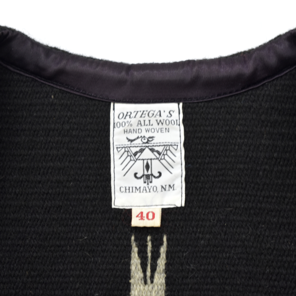 希少 黒 60s usa vintage オルテガ ベスト チマヨ ネイティブ 希少 黒 60s usa vintage オルテガ ベスト チマヨ ネイティブ