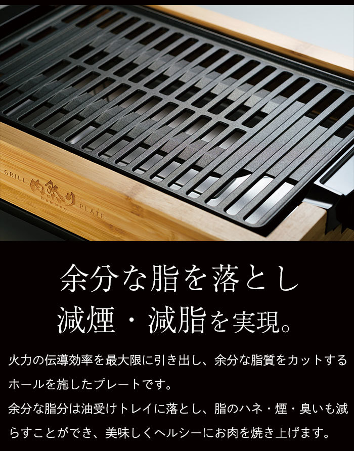 【値下げ】 ホットプレート 一人用 焼肉 減煙 洗える 煙が出にくい 1000W 火力 グリルプレート 焼肉グリル 焼肉プレート M5-MGKAK00078_画像3