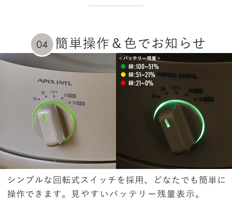 【値下げ】 サーキュレーター 省エネ USB充電 首振り 左右 上下 扇風機 風量2段階 バッテリー充電式 屋外 タイマー オフ M5-MGKAK00080_画像7