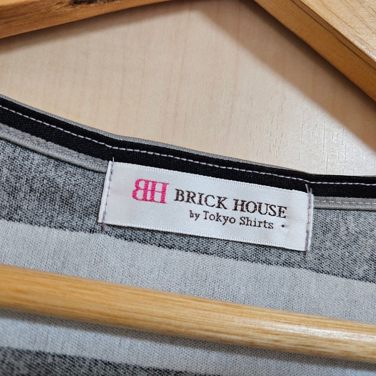 BRICK HOUSE by Tokyo Shirts/ブリックハウス/ノースリーブカットソー/タンクトップ/サラサラ/ボーダー
