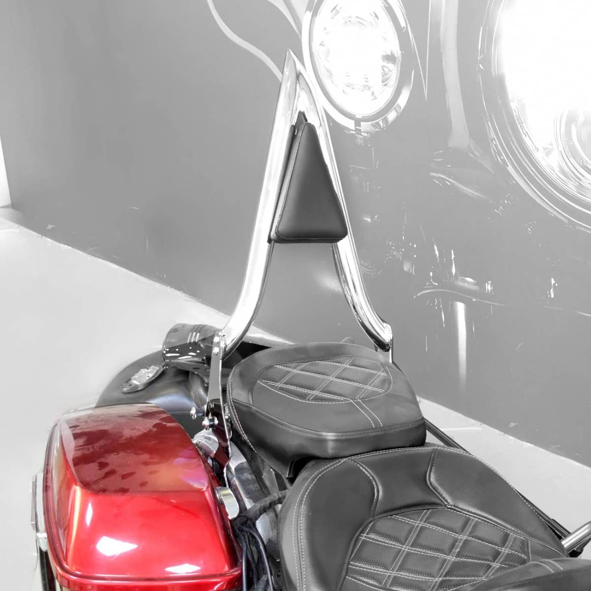 [ new goods ] Harley touring (2009 year ~2022 year ) for sissy bar back rest ( chrome 21 -inch ) Street g ride FLHR FLHX FLHT FLTR