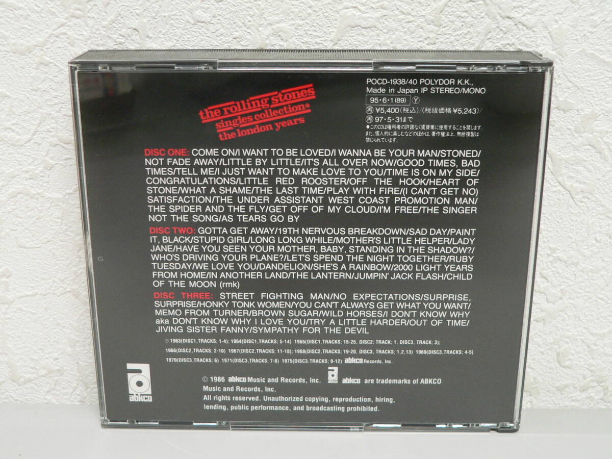 #3646GN　CD　the rolling stones singles collection　ザ・ローリング・ストーンズ / シングル・コレクション　3枚組　帯付　美品_画像3