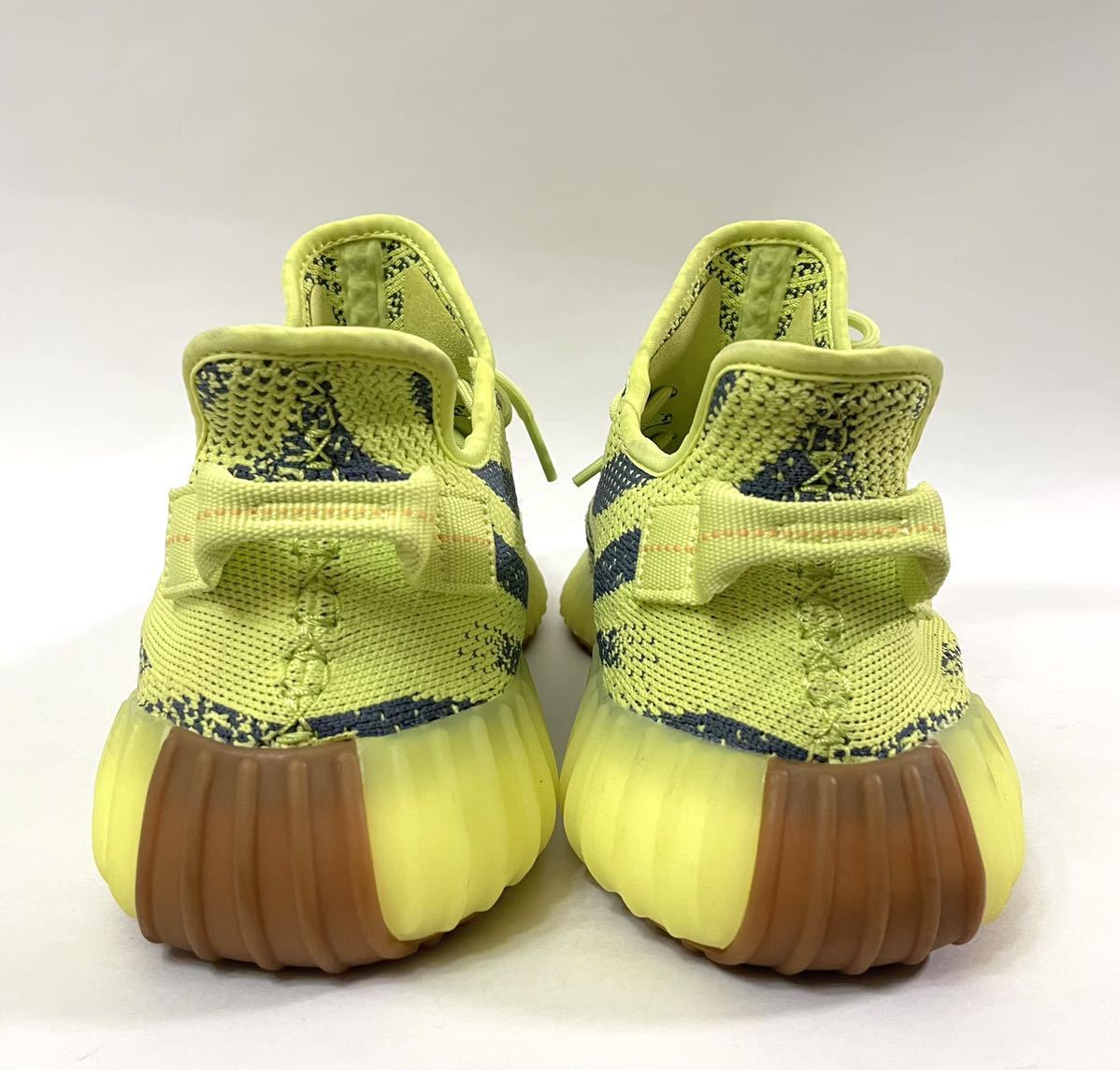 adidas Yeezy Boost 350 V2 Semi Frozen Yellow アディダス イージーブースト 350 V2 メンズ ニット スニーカー イエロー B37572正規品_画像5