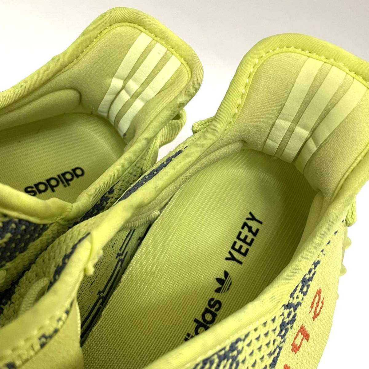 adidas Yeezy Boost 350 V2 Semi Frozen Yellow アディダス イージーブースト 350 V2 メンズ ニット スニーカー イエロー B37572正規品_画像8