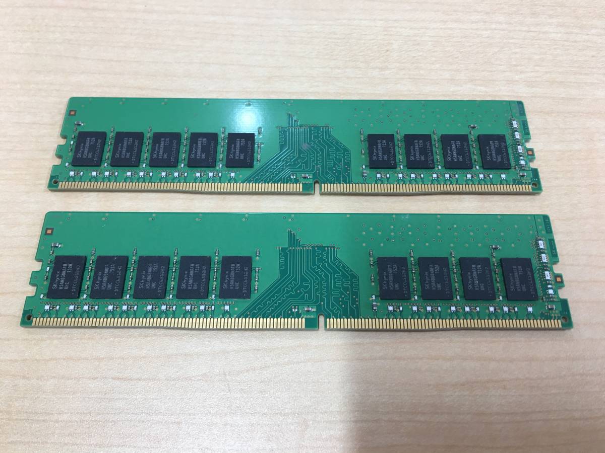 B2628)SKhynix 8GB 1Rx8 PC4-2400T 中古動作品2枚＝16GBの画像2